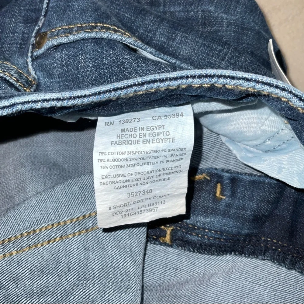 Lee Slim Fit‎ Skinny Mid Rise Jeans Womens 8 Short Blue Preppy Stretch Denim NWT